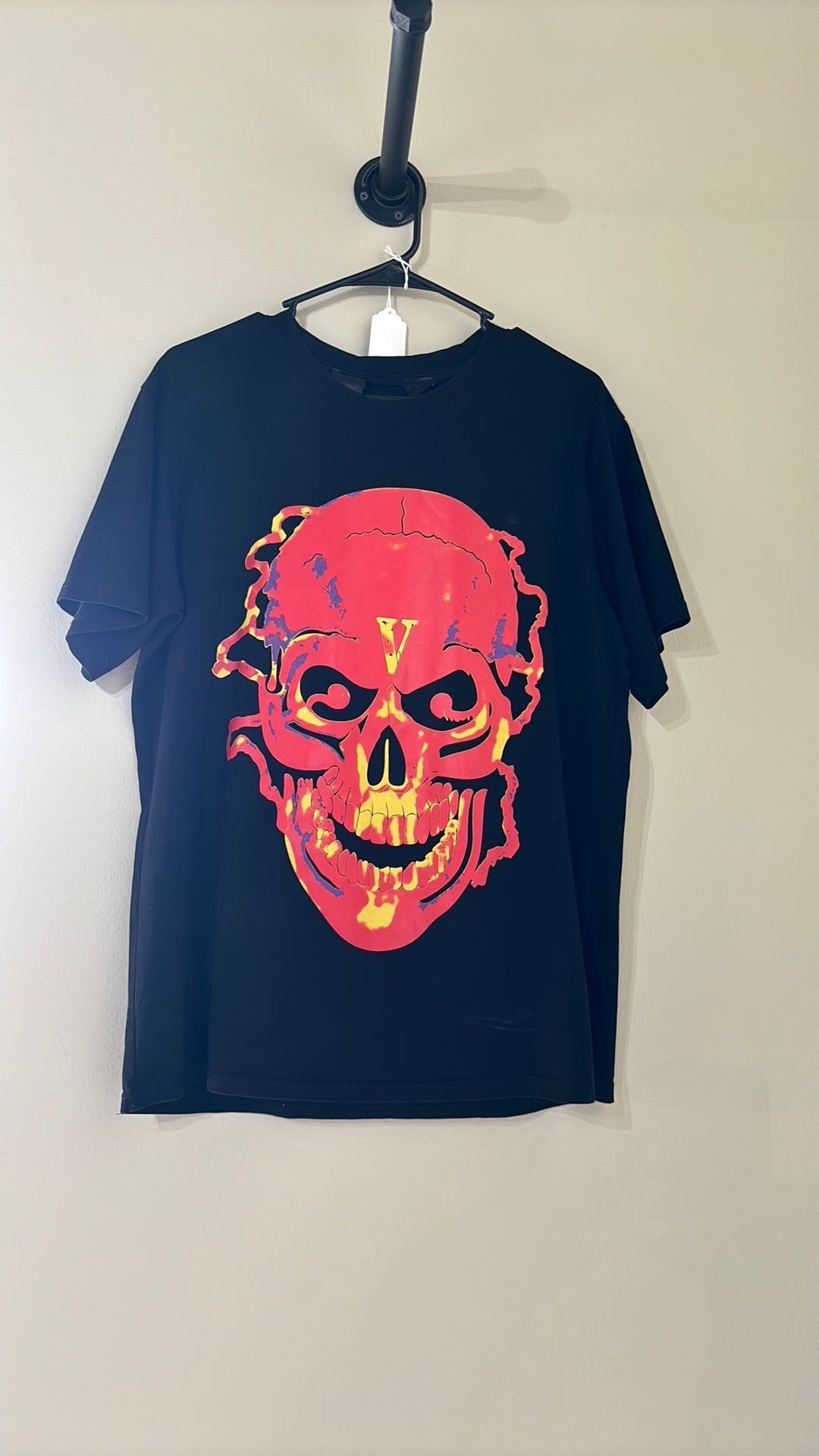 Vlone t shirt skull sz large